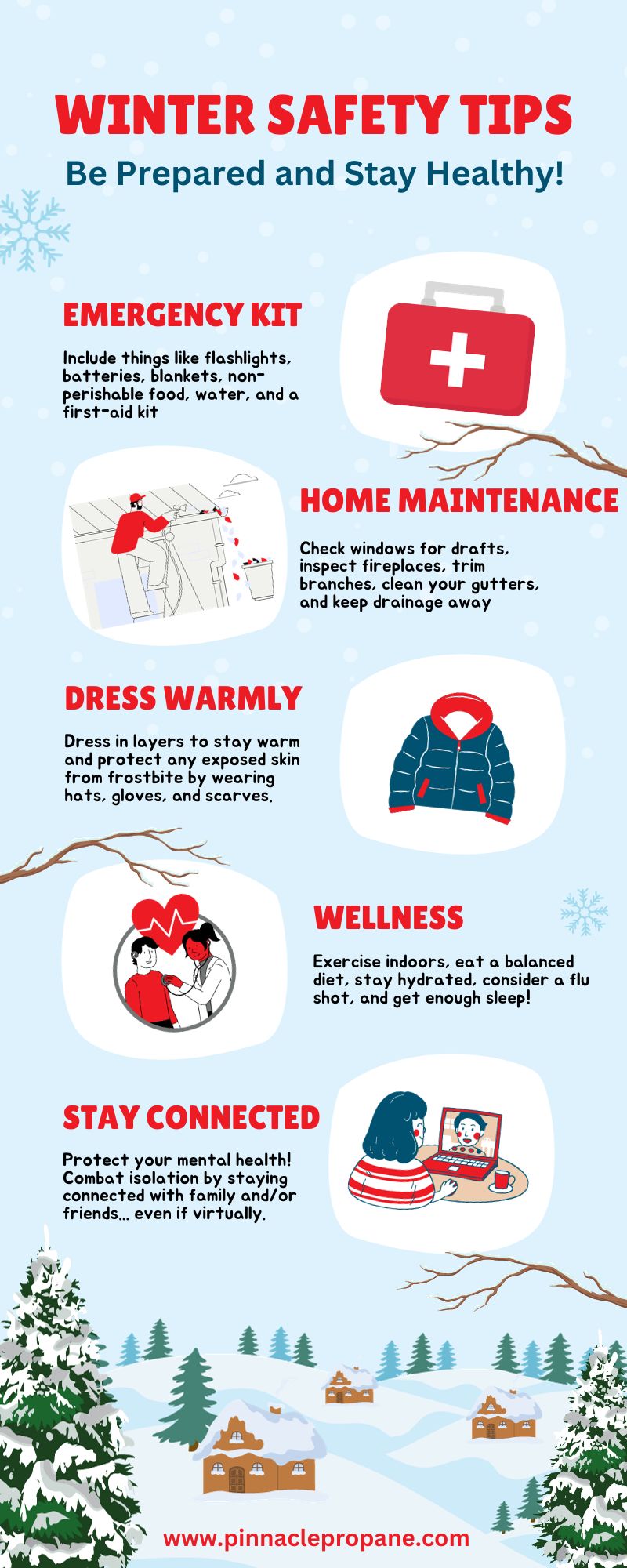 Winter safety tips infographic
