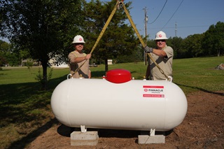 500 gallon tank installation