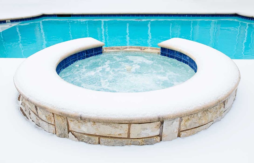 propane heated pool