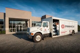 pinnacle propane cylinder exchange truck