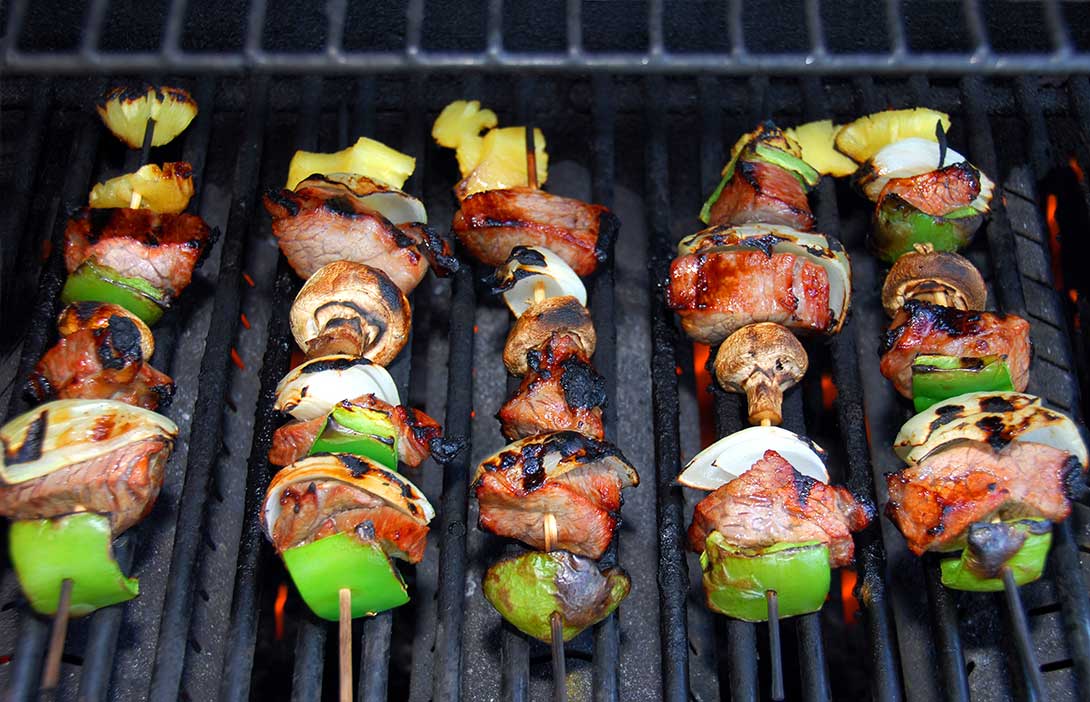 barbeque with vegetable