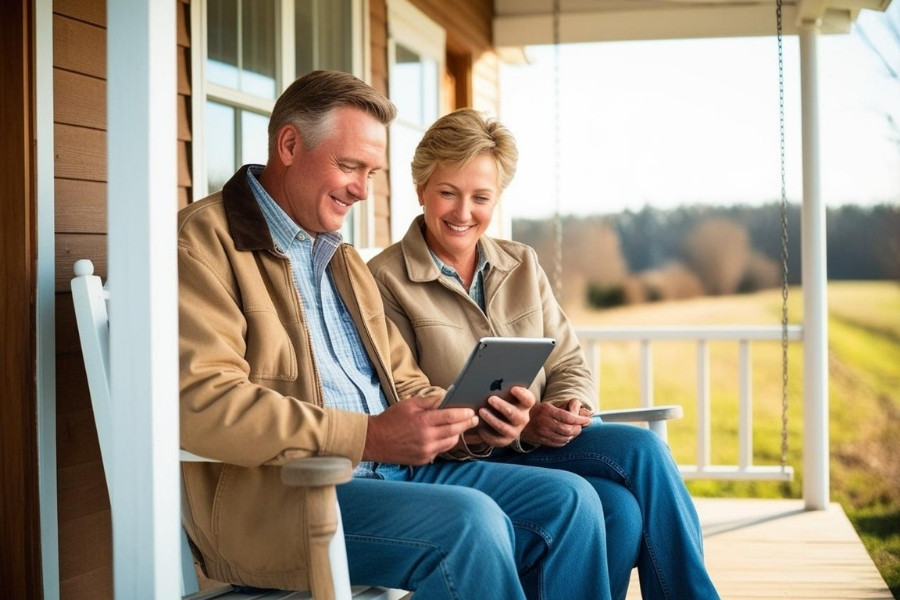 Couple looking at variable contracts