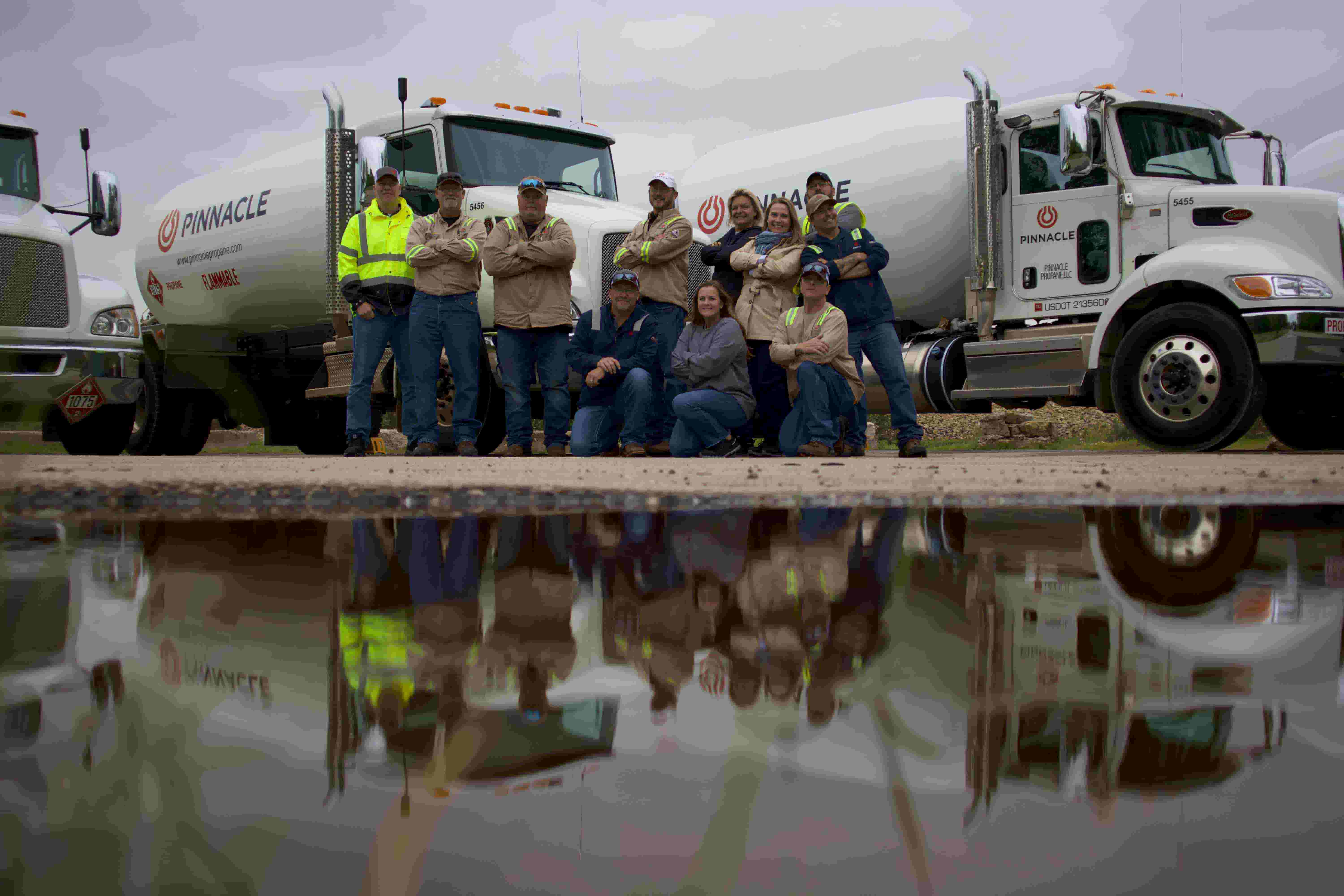 pinnacle workers on site